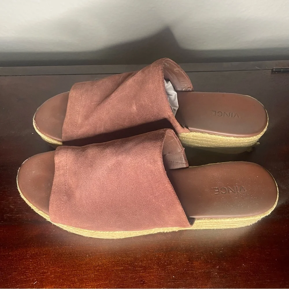 Vince Solana Suede Espadrille Wedge Sandal Size 11